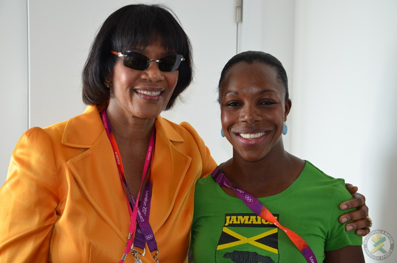 The Prime Minister of Jamaica and Veronica Campbell- Brown