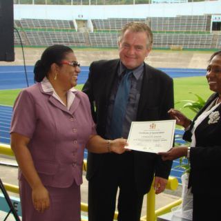 Charmaine Hanson receives certificate